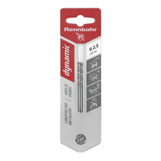 Сверло по металлу ЦХ,  2,5х57мм, HSS-G, P6M5, 2шт/уп,RENNBOHR DYNAMIC CARD
